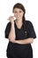 Medical young woman nurse doctor intern portrait