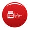 Medicament icon vector red