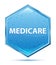 Medicare crystal blue hexagon button