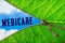 Medicare word under zipper leaf
