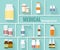 Medication Bottles for Medical Background Design