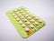 Medication and healthcare concept. Oral contraceptive drug. 24 o