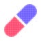 Medication Pill Halftone Dotted Icon