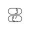 Medication pills line icon