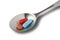 Medication spoon,isolated