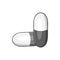 Medicinal capsules icon, black monochrome style