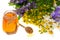 Medicinal herbs and honey in folk medicine