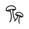 Medicinal mushrooms icon vector. Isolated contour symbol illustration