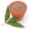 Medicinal neem leaves with powder