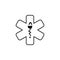 Medicine ambulance icon. vector