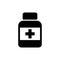 Medicine bottle icon. Medicine Drug bottle. Web design icon. Pharmacy drug icon. Health care icon. Pharmaceutical bottle