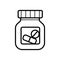 Medicine Bottle Icon Vector Design Template. Prescription Drug Bottle Icon