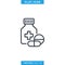 Medicine Bottle Icon Vector Design Template. Prescription Drug Bottle Icon.