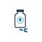 Medicine bottle and pills icon, Medication vector icon