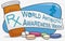 Medicine Bottle, Pills and Ribbon for World Antibiotic Awareness Week, Vector Illustration