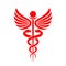 Medicine caduceus vector sign