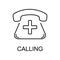 medicine calling line icon. Element of medicine icon with name for mobile concept and web apps. Thin line medicine calling icon