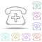 medicine calling line icon. Elements of Medicine in multi color style icons. Simple icon for websites, web design, mobile app,