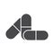 Medicine capsules prescription silhouette icon design