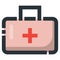 Medicine Case Vector Filled Line Icon 32x32 Pixel Perfect. Editable 2 Pixel Stroke Weight. Colorful Medical Health Icon for