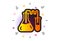 Medicine chemistry lab icon. Medical laboratory sign. Vector