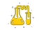 Medicine chemistry lab icon. Medical laboratory sign. Vector