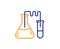Medicine chemistry lab line icon. Medical laboratory sign. Vector
