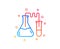 Medicine chemistry lab line icon. Medical laboratory sign. Vector