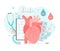 Medicine cholesterol level concept with heart