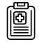 Medicine clipboard icon outline vector. Herd group