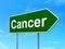 Medicine concept: Cancer on road sign background