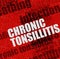 Medicine concept: Chronic Tonsillitis on the Red Brickwall .
