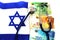 Medicine concept. Medical Tourism in Israel, payment for treatment, bills, medical services, Private medicine. Stethoscope, Israel