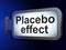Medicine concept: Placebo Effect on billboard background