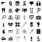 Medicine diagnostic icons set, simple style