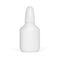 Medicine dropper plastic bottle with nose drops. front view.