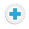 Medicine flat icon for design. Cross. World blood donor day. International holiday. donate blood and save life. Donation