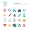 Medicine, health care, emergency, pharmacology and more, flat icons set