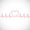 Medicine heartbeat flat lines cardiogram