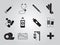 Medicine icons set simple