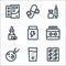 medicine line icons. linear set. quality vector line set such as capsules, effervescent, oral vaccine, gym, glucose, tincture,