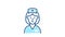 Medicine nurse line icon. Medic woman pictogram.