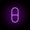 medicine pill icon. Elements of web in neon style icons. Simple icon for websites, web design, mobile app, info graphics