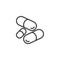 Medicine pills line icon