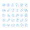 Medicine pixel perfect gradient linear vector icons set