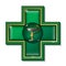 Medicine snake symbol, cross. Health services sign, symbol.