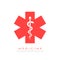 Medicine vector logo with snake