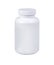 Medicine white pill bottle isolated on a white background