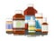 Medicines. Still life with bottles, tablets, capsules. Medicinal drugs. Pharmaceuticals. First aid kit. Pharmacy