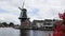 Medieval Adriaan windmill in Haarlem, Netherland